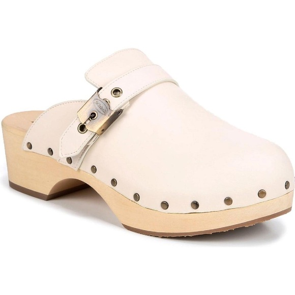 Dr. Scholl's Women's Original Clog Mule in Ivory Leather - Picture 1 of 10